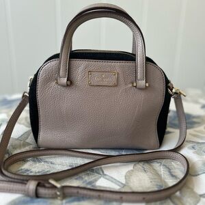 Kate Spade Taupe and Black Crossbody Bag